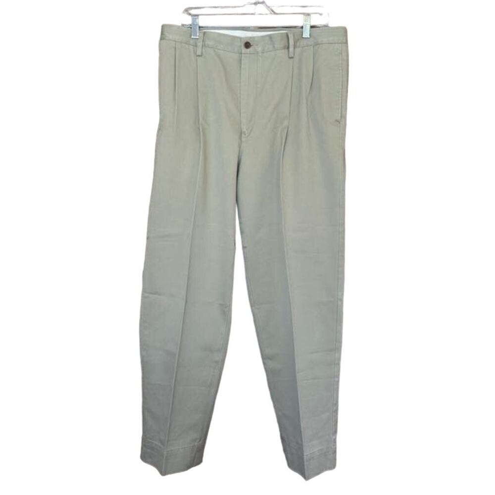 Nautica Rigger Men's Tan Classic Fit Cotton‎ Welt Pocket Straight Leg Pants 36W